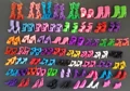 60 Pairs set Fashion Heels Sandals Doll Shoes For Barbie Dolls Outfit Dress Lots of Designs