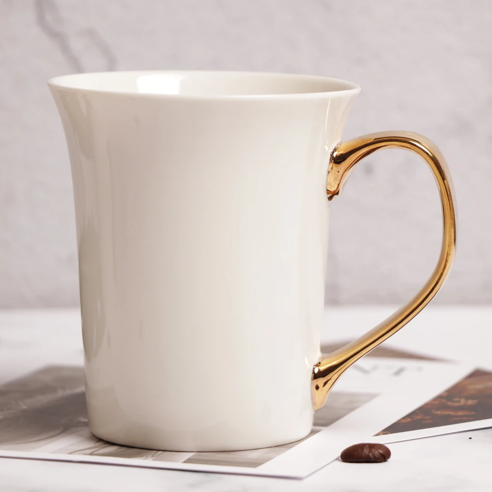 The Top Sales High End Plain Gold Cup Custom Foil Ceramic Coffee Mug