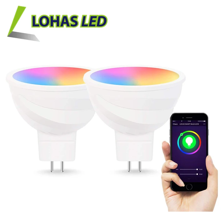 RGB+CCT Alexa Smart Light Bulb 5W MR16 WiFi Smart LED Bulb Compatible With Tuya APP/ Alexa