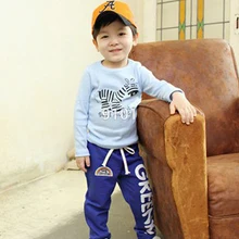 DropShippingChild Baby Boys Long Pants Trousers Casual Rainbow Pattern Cotton Bottoms 2-6Y
