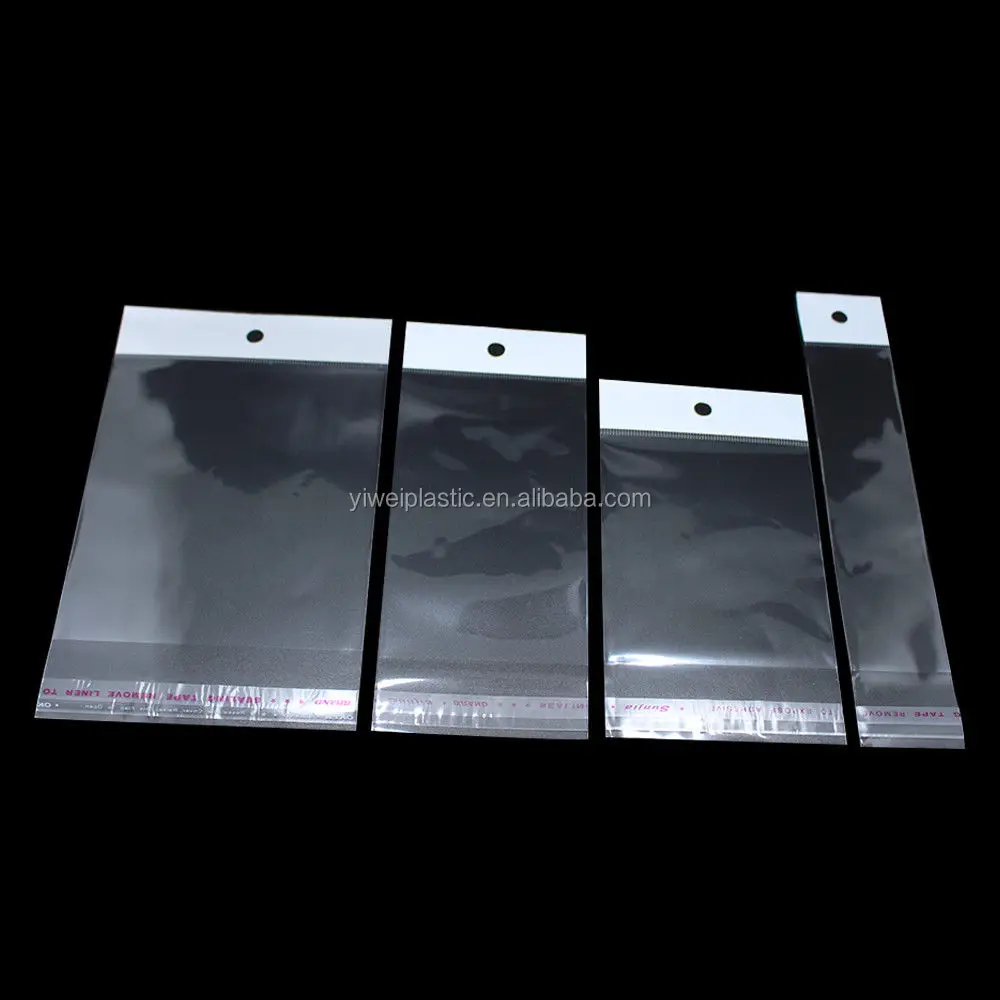 Adhesive Treat Clear Self Sealing Opp Plastic Bags For Bakery Cookies