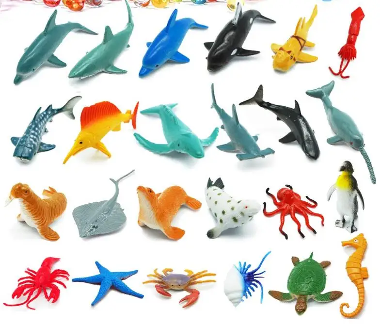 26Pcs Simulation Plastic Ocean Animal Model Figures Learning Educational Set 