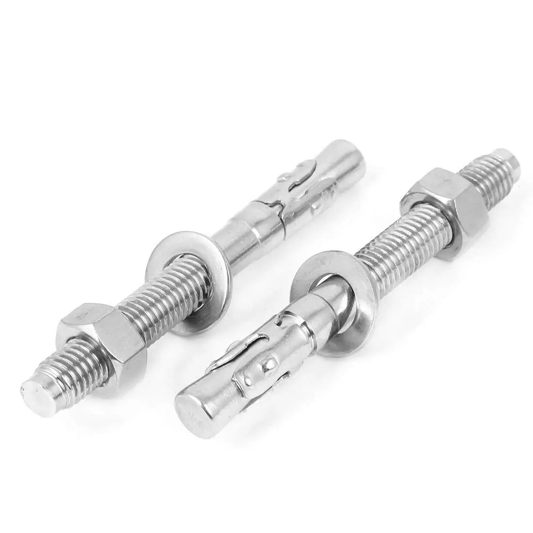 Aexit Blue Zinc Anchors Plated Screw Type Car Repair Expansion Bolt Stud Anchors M8x100mm 6pcs