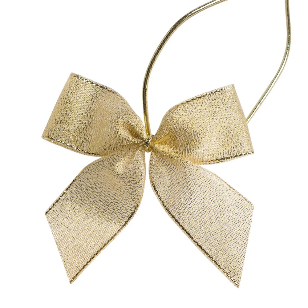 8cm Metallic Gold Ribbon Bows For Crafts Party Decoration - Buy ...