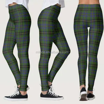 plus size green plaid pants