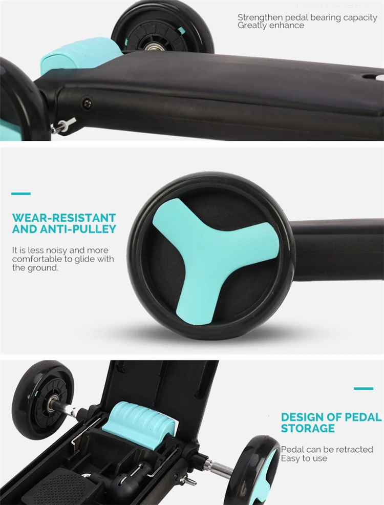 Wholesale Foldable Extra-wide Deck Kids Scooter 3 In 1 - Buy Kids