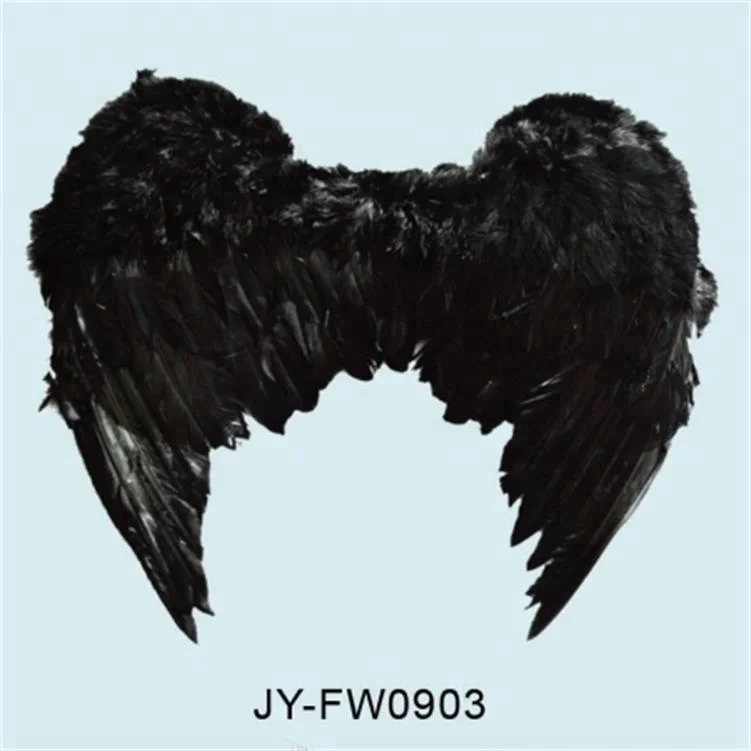 Party Costume  Swan Angel Black Feather Wings Halloween Goth High Quality NEW  T 