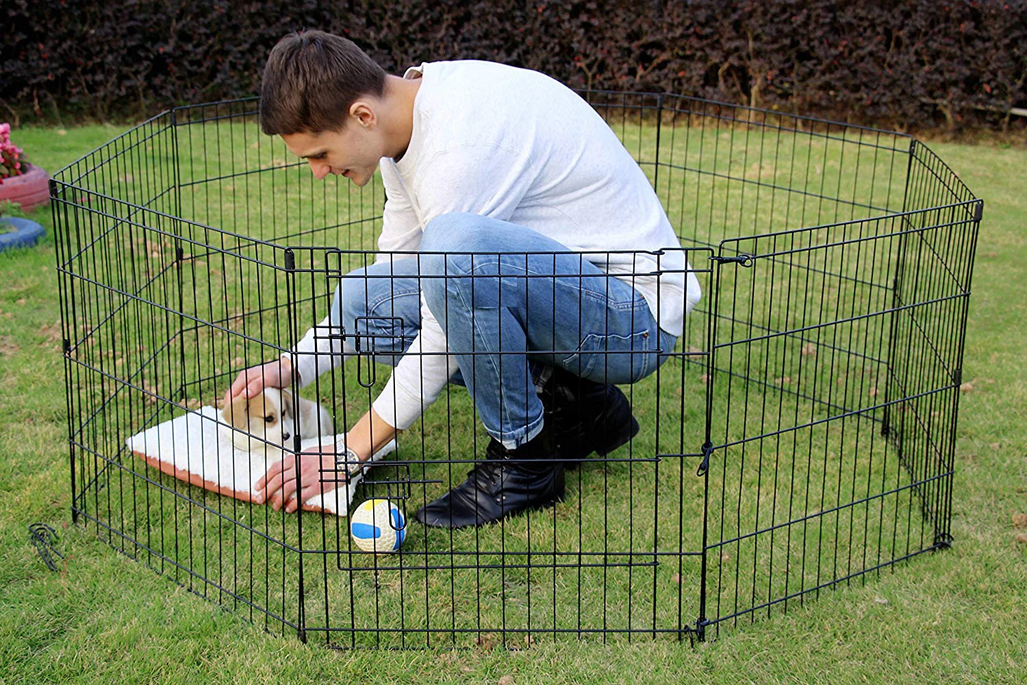 Factory Wholesale Foldable Pet Playpen Dog Exercise Pen For Cats Rabbits Puppy