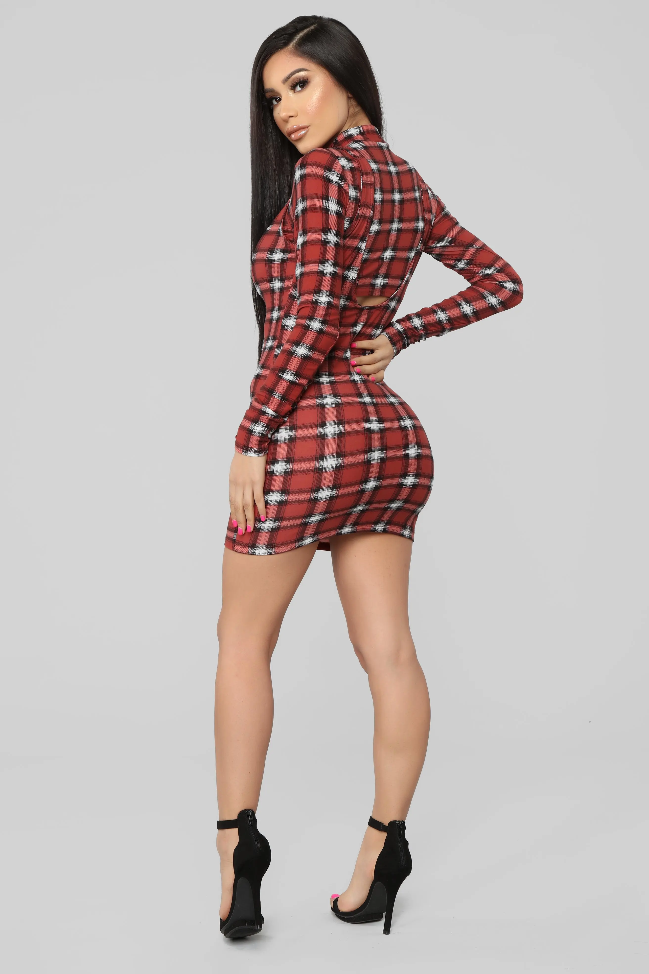 two piece plaid outfit