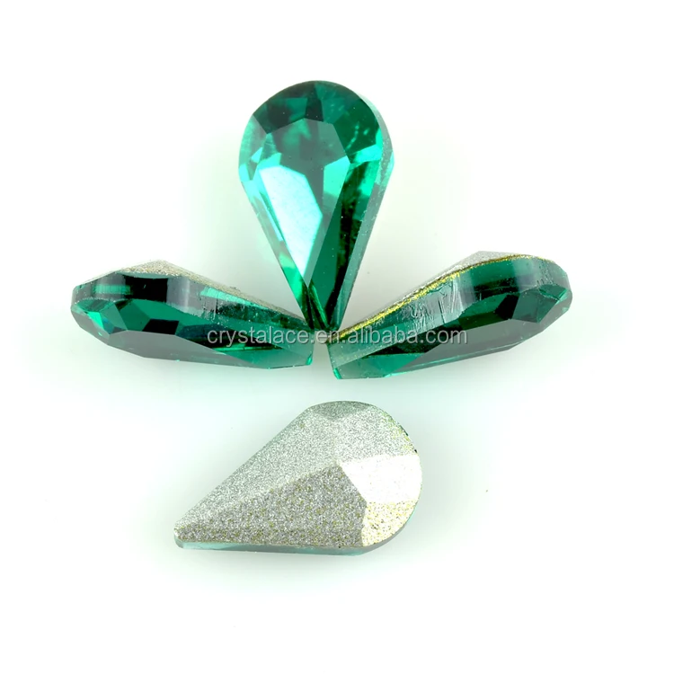 Crystal fancy droplet glass stone