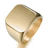 18 k 14k gold metal key stainless steel square solid gold ring single tail ring