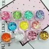 Nail Glitter Sequins Mermaid Mixed Shape Moon and stars series Holographic Polishing Spangles Flake Slice Decoration Tips