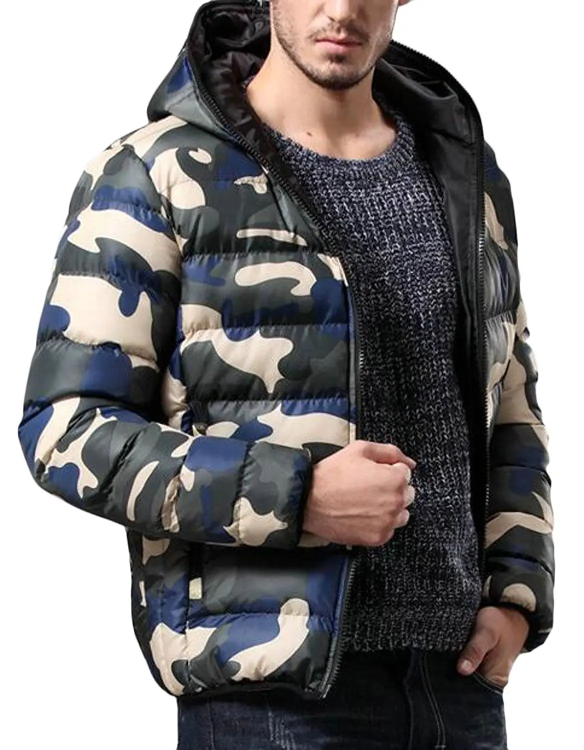 Xswsy XG Men Big And Tall Fleece Hooded Padded Coat Winter Parka Outwear