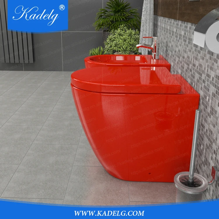 Back To Wall Toilet Bowl Red Color For Modern Bathroom Buy Toilet