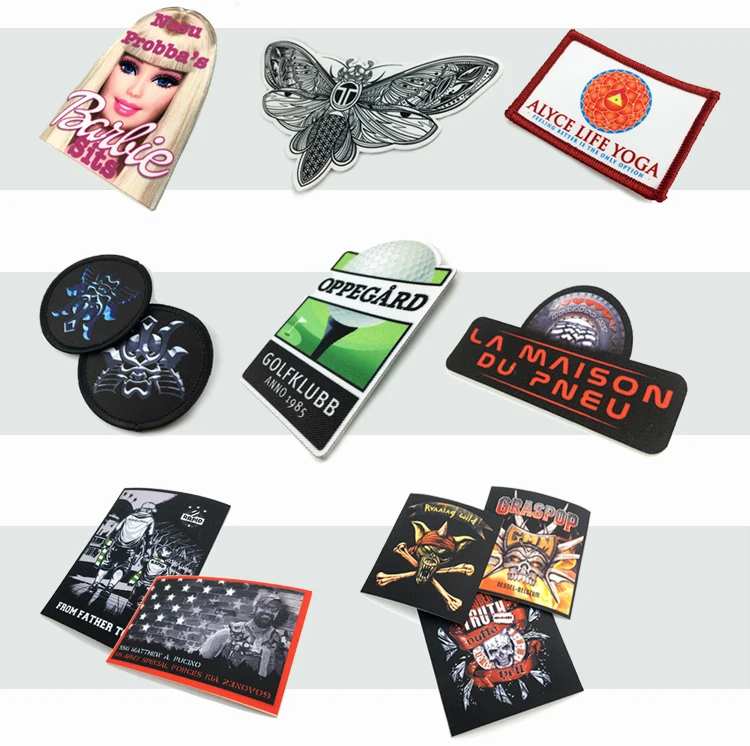 Custom sublimation printed patches fashional vivid image printed patches