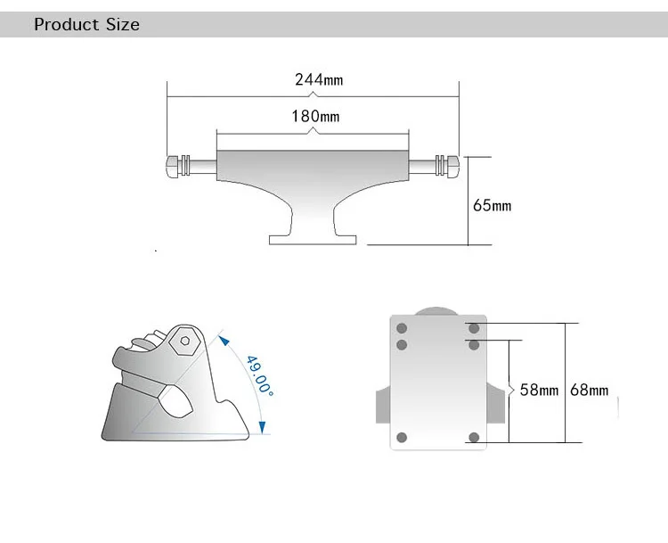 Koston Excellent Aluminum Material Sliding Longboard Skate Trucks With