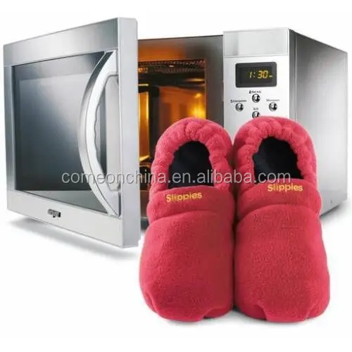 Microwaveable Luxurious Snuggle Toes Heat Slippers Warm Fleece Sofa Mens Ladies