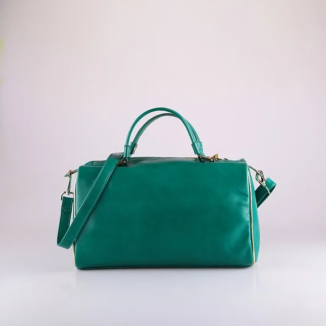 4795-Fashion trendy hot sale elegant ladies metallic material trim green doctor bag