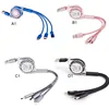 USB Data Cable 3in1 Retractable USB Charger Universal Multi Cable