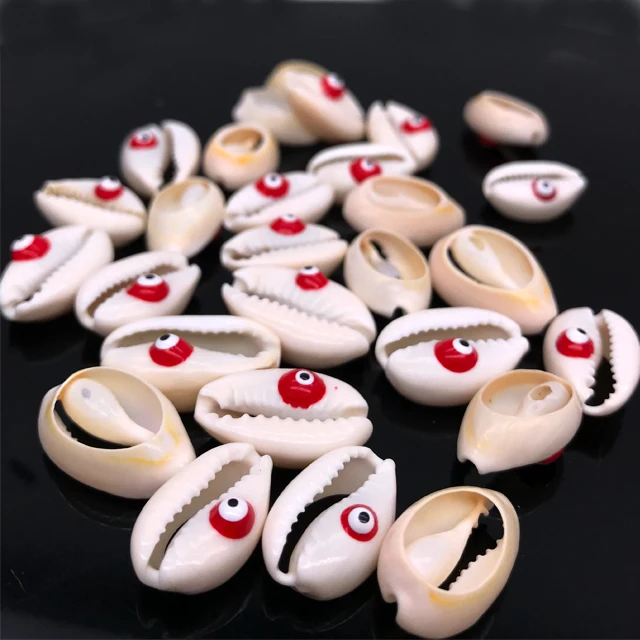 Je100 New Evil Eye Shell Beads Natural Cowry Shell Bead For Jewelry Diy