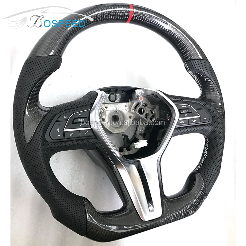 For 2018 Infiniti Q60 Carbon Fiber Steering Oem Wheel/perforated