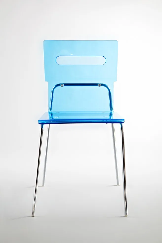 Cheap Clear Blue Acrylic Perspex Dining Chair With Metal Frame Buy