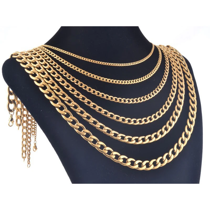 SNAKE CHAIN LONG GOLD METAL CHAIN SIZE 30 inch NO 6