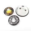 Button Badge Manufacturer Custom Round Shape Cute Emoji Logo Metal Button Badges Pin with Safety Pin