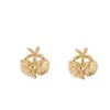 China Fashion Stud Earring Ocean Design Starfish Shell Conch Golden Earring