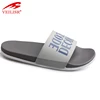 Chancletas custom printed PU upper EVA men slippers slide sandals