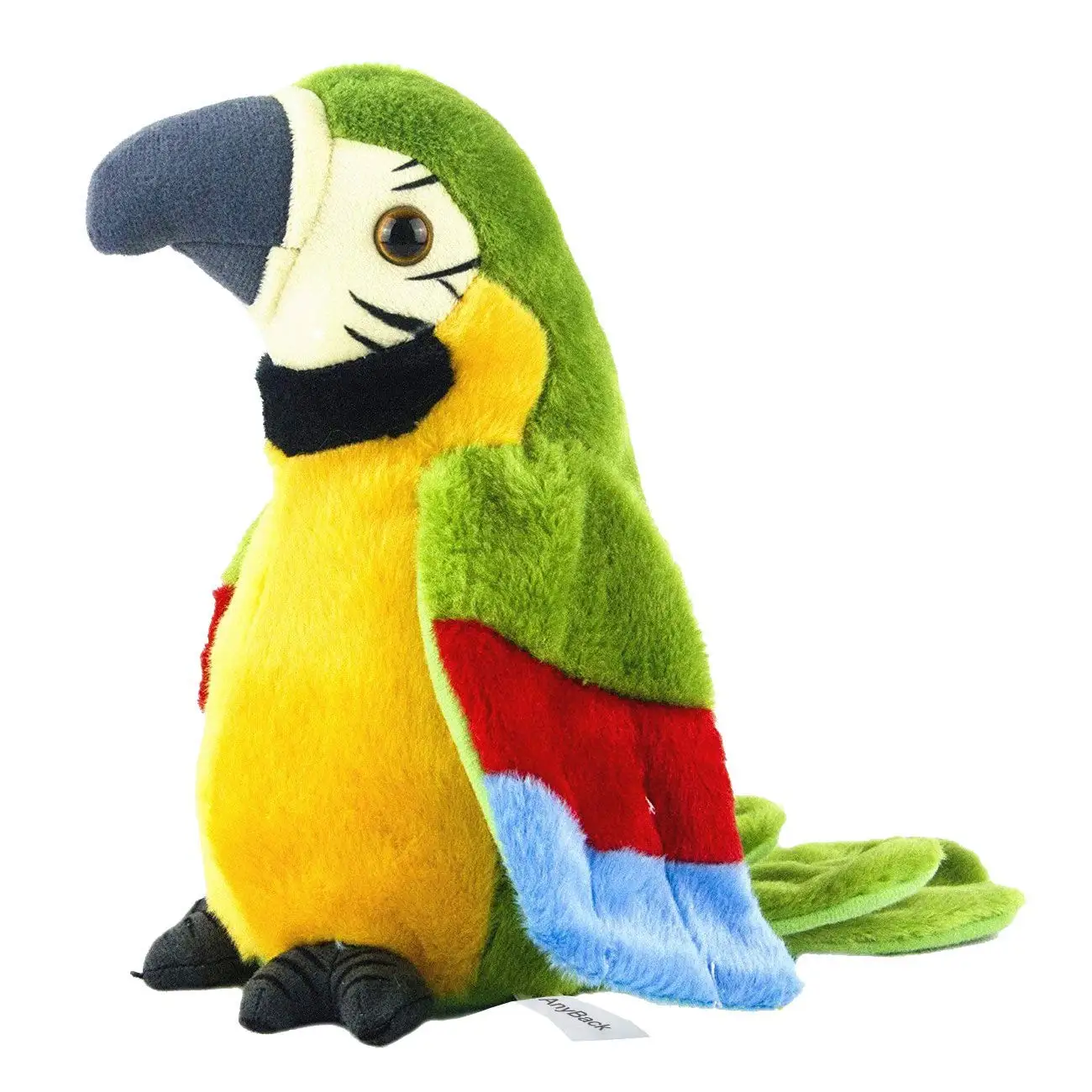 stuffed green parrot