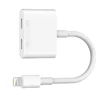 1x2 port splitter to audio and charger adapter for earphone and charger adapter for iProducts