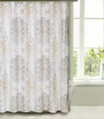 Buy Shower Curtain Fabric Tahari Home Luxurious Milan Scroll Medallion Design Taupe Beige On White 72 X 72 By Tahari Home In Cheap Price On Alibaba Com