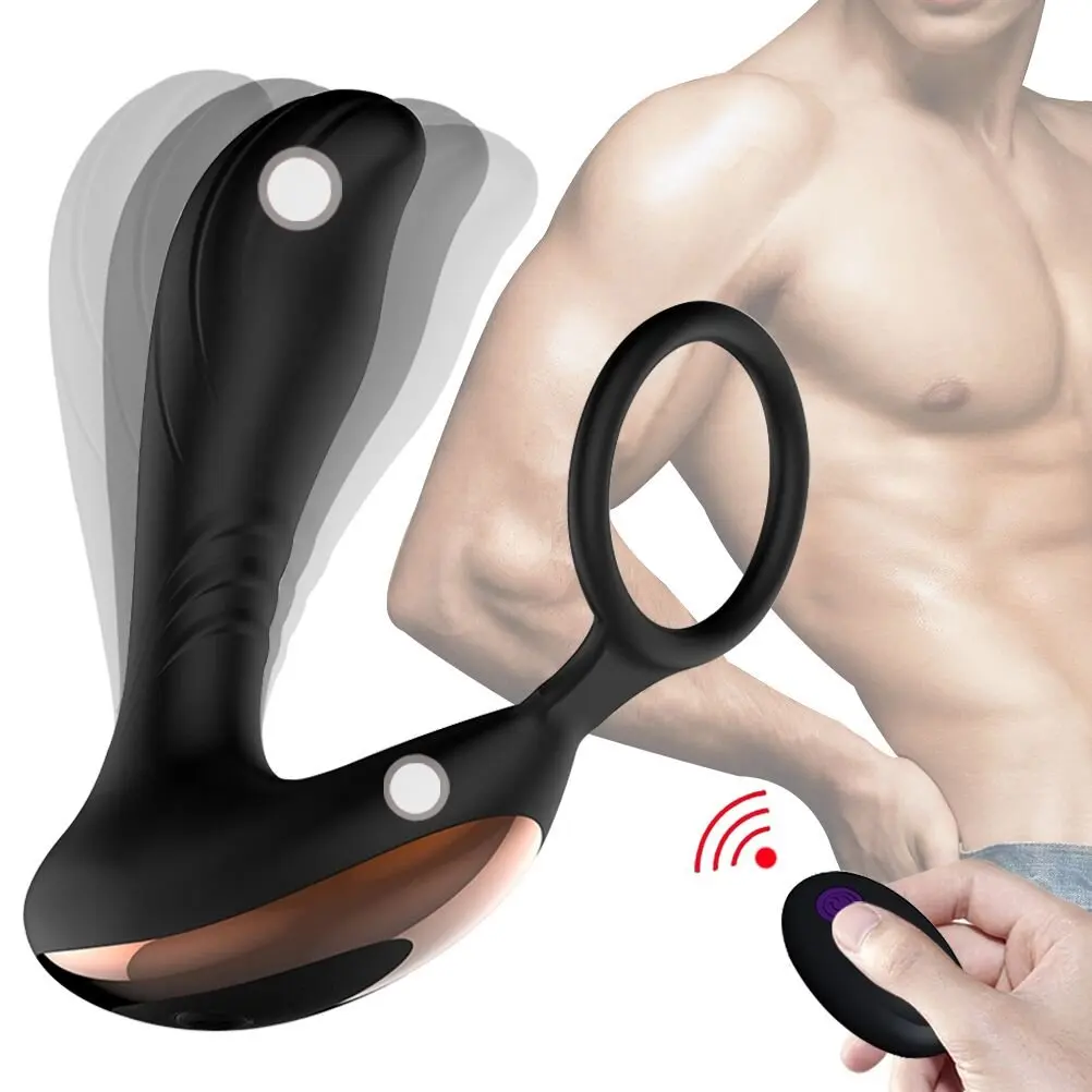 Male Prostate Massager with Penis Ring for Incredibly Powerful Orgasms, PAL...