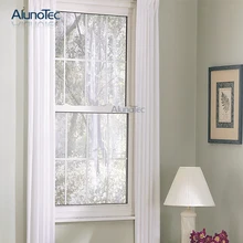 Ventanas deslizantes verticales con acristalamiento arquitect&oacute;nico, ventanas de aluminio de est&aacute;ndar moderno, dise&ntilde;o de ventana colgada Doble