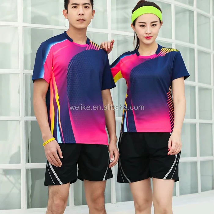 New men's sports Tops tennis/badminton Clothes set T shirts+shorts Hot 