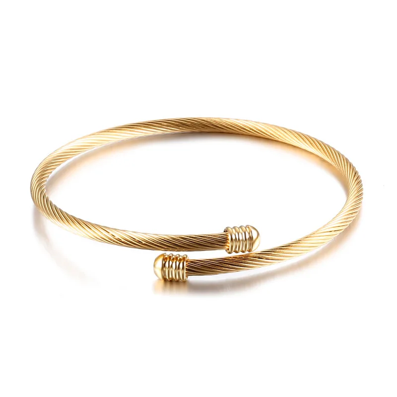 Expandable Cable Wire Bracelet Stainless Steel Twisted Cuff Bangle For Women Bracelets Gold Bangles Latest Designs Expandable Cable Wire Bracelet Stainless Steel Twisted Cuff Bangle For Women Bracelets Gold Bangles Latest Designs