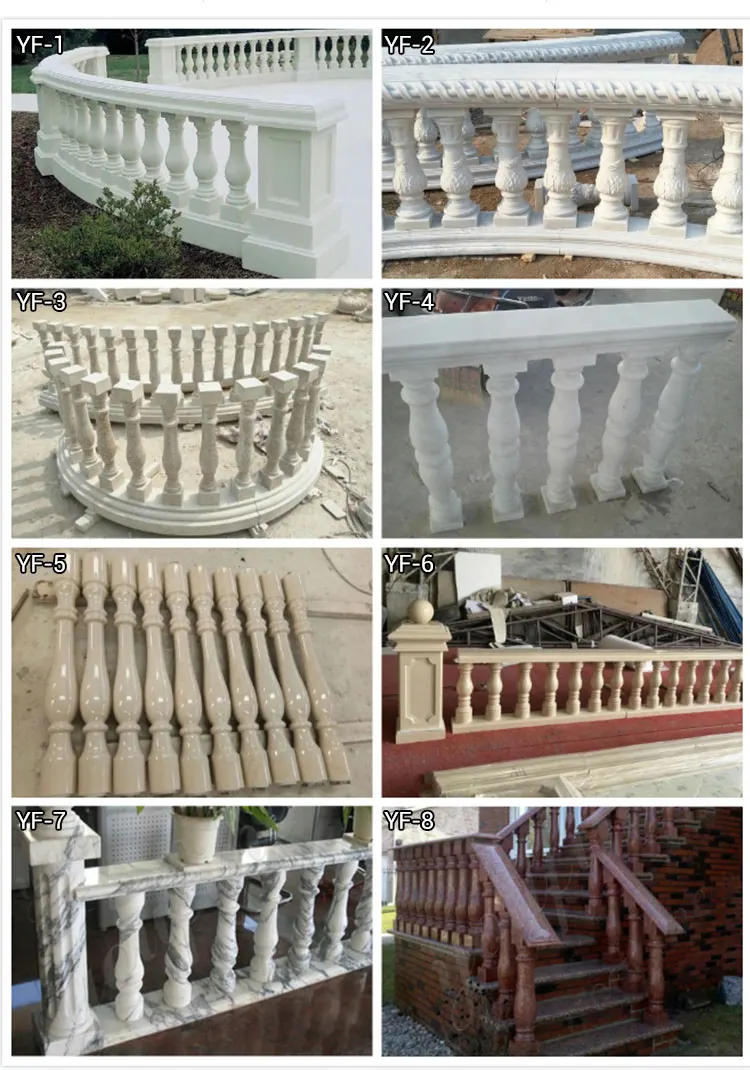 marble baluster railings
