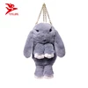 Super Soft Rabbit Fur Animal Head Plush Bunny Backpack for Baby Adult