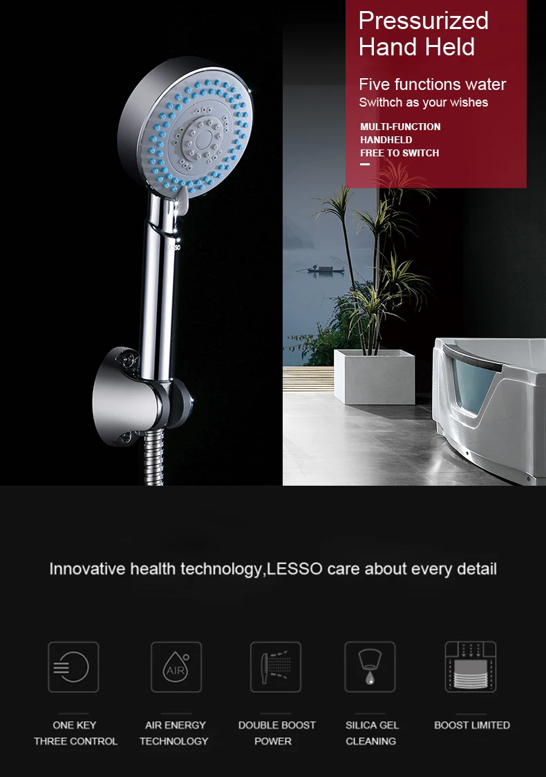 WP06507T moisture proof and water saving medium pressure rainfall hand held shower head