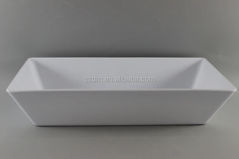 White Melamine Holder Plastic Square Tray Tableware