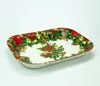 Christmas deep shape plastic promotion gift rectangular disposable plates