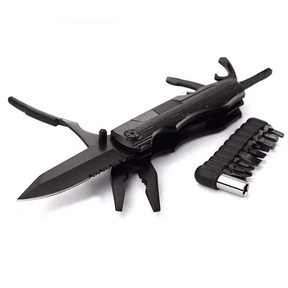 Multitool Knife 5-in-1 Multi-Function Oxide Stainless Steel Pocket Knife Plier Kit for Camping, Wild Life