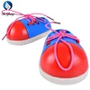 kids child baby boy girl children Safety intelligent educational wooden toys Toddler Lacing Shoes Montessori puzzle game toy