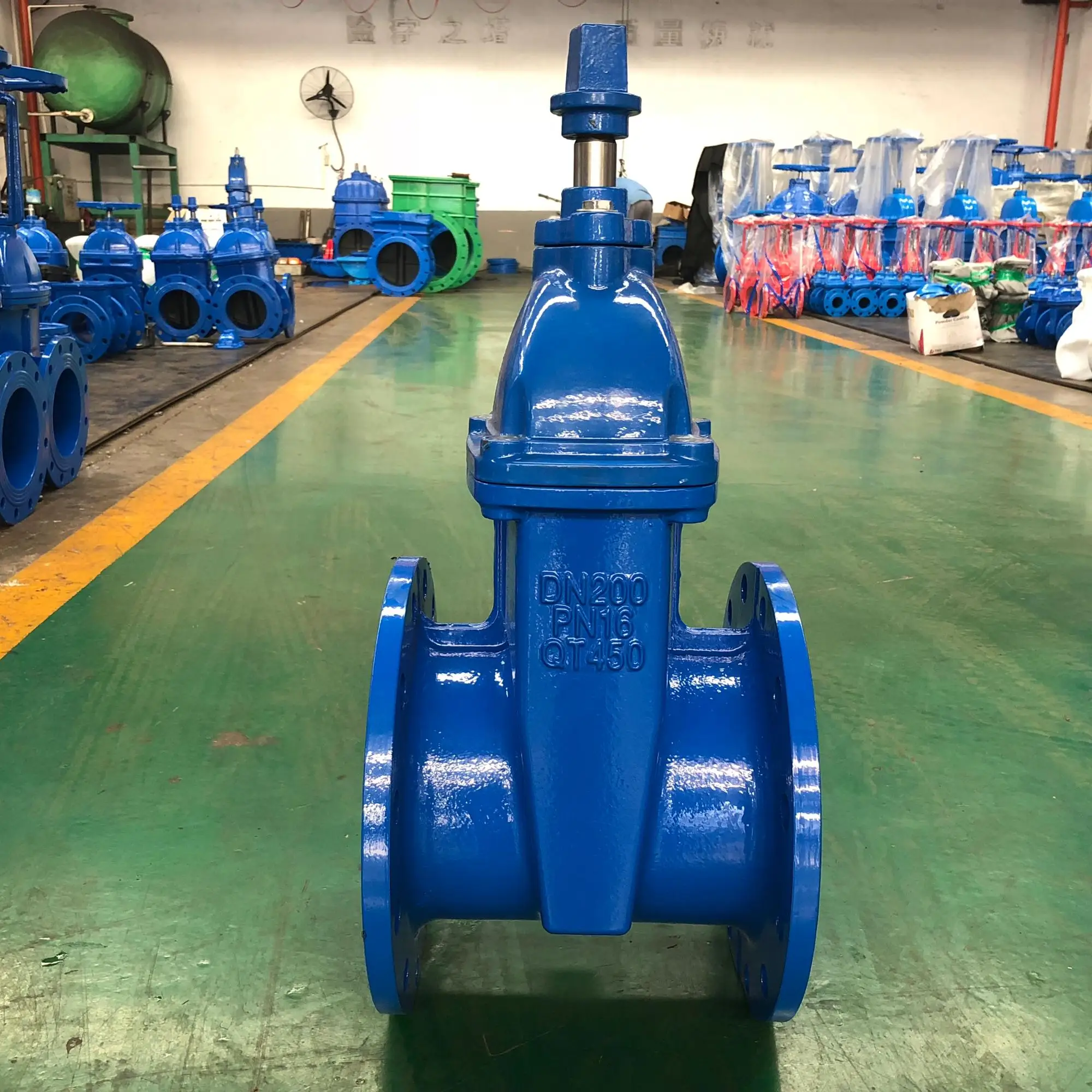 Dn 200 8 Inch Gate Valve Resilient Seated Ductile Cast Iron Gate Valve Square Nut Operation