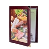 Customized Leather PVC Transparent Menu Holder Food Menu Cover on Hot Sale