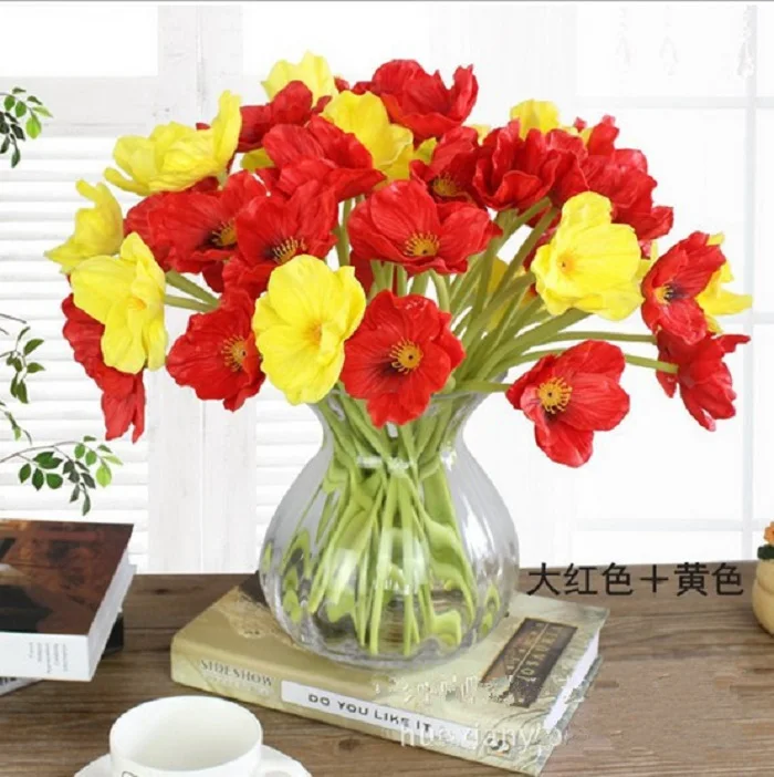 Artificial Poppy Flowers Real Touch Flower For Wedding ...