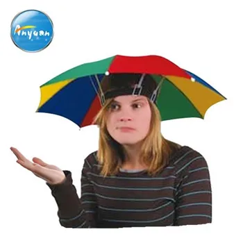 head umbrella hat