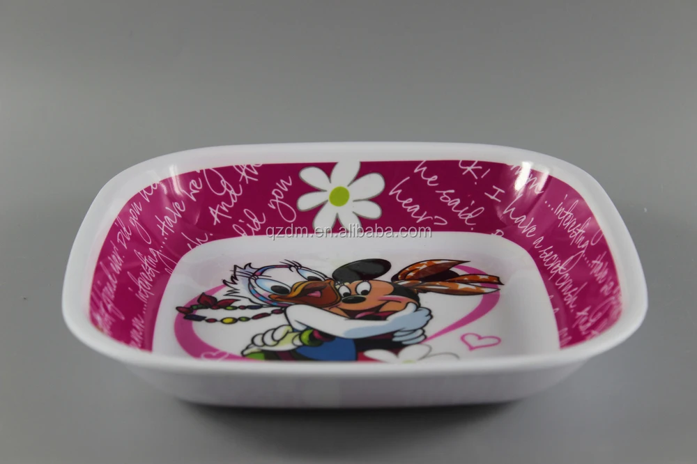 19x19cm Square Dinner Bowl,Melamine Bowls For Kids