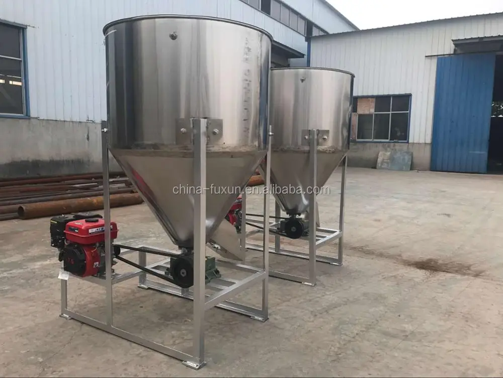 500kg Animal Feed Mixer/diesel Engine Mixer Grinder/stainless Steel